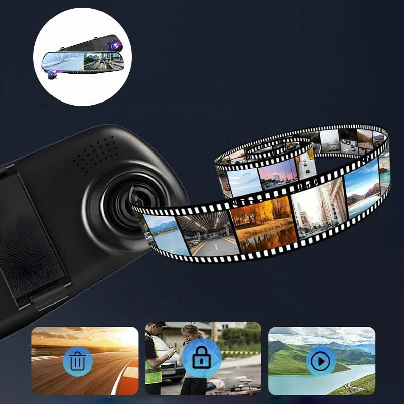 Front and Rear Dual Recording HD Night Vision Dash Cam - Image 8