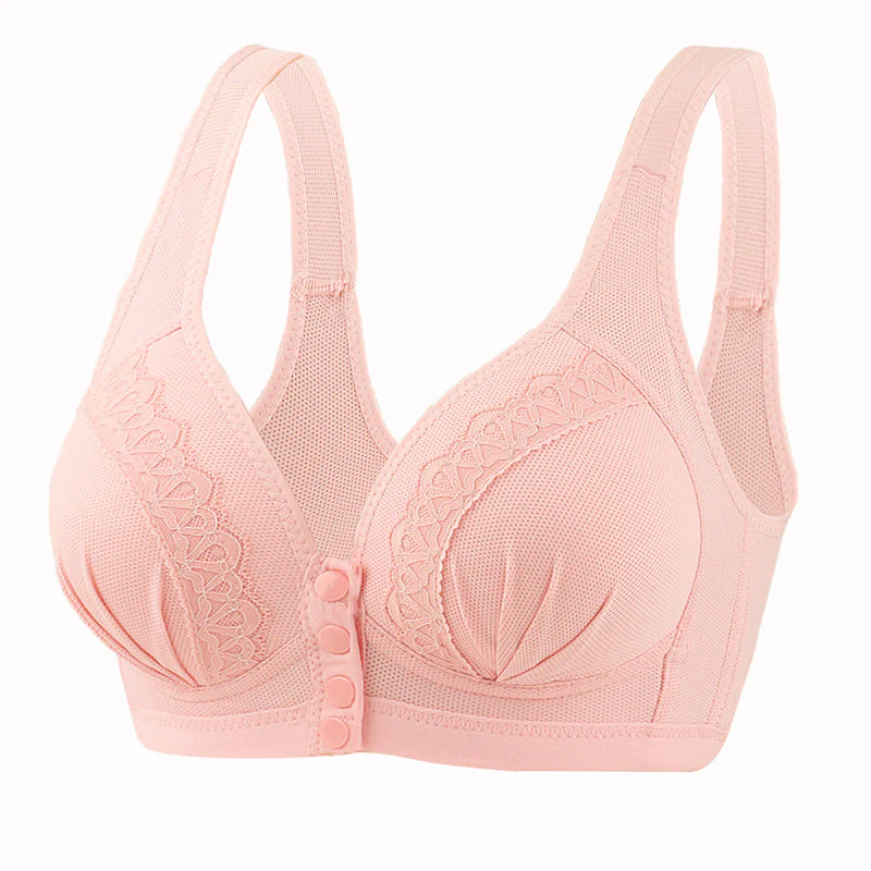 Front Button Breathable Skin-Friendly Cotton Bra - Image 12