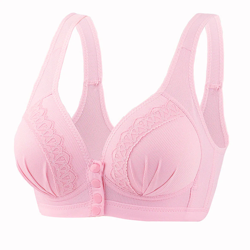 Front Button Breathable Skin-Friendly Cotton Bra - Image 13