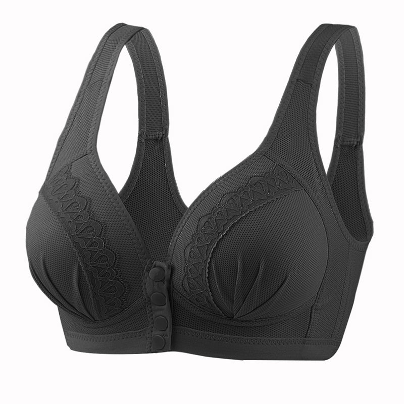 Front Button Breathable Skin-Friendly Cotton Bra - Image 14