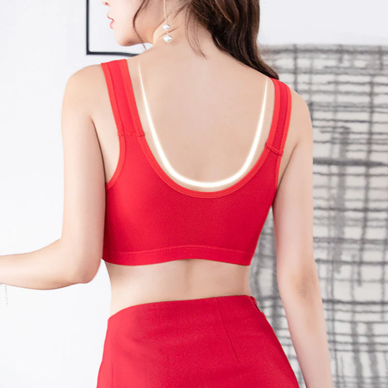 Front Button Breathable Skin-Friendly Cotton Bra - Image 4