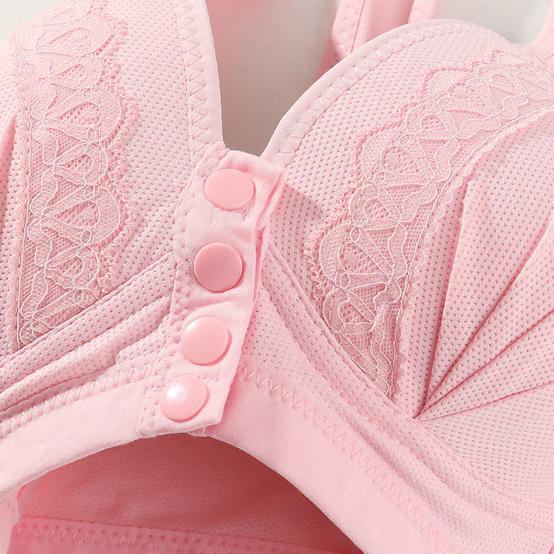 Front Button Breathable Skin-Friendly Cotton Bra - Image 7