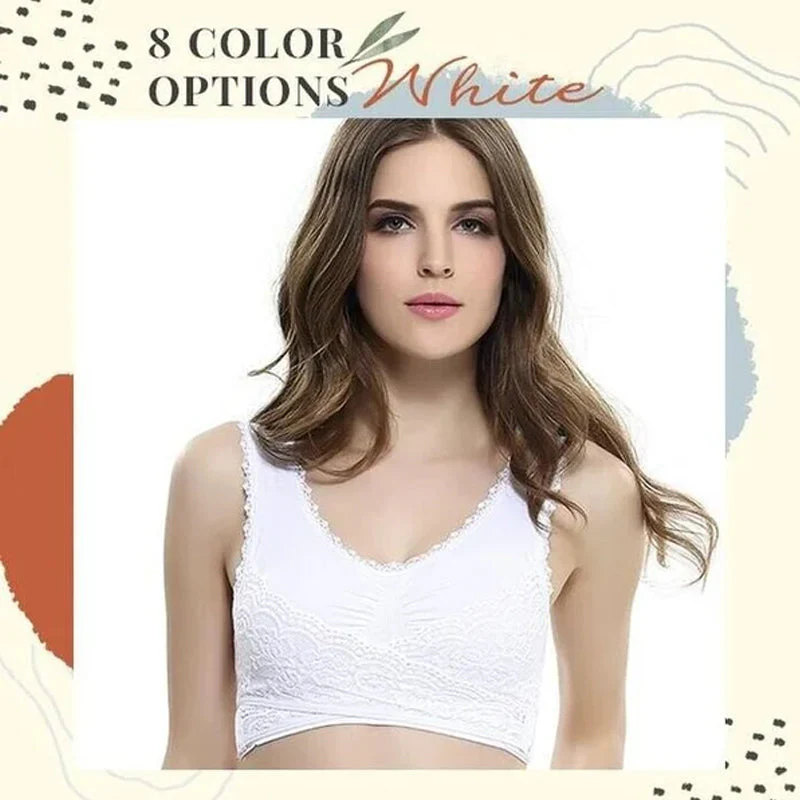 Front Cross Side Buckle Lace Bra - Image 15