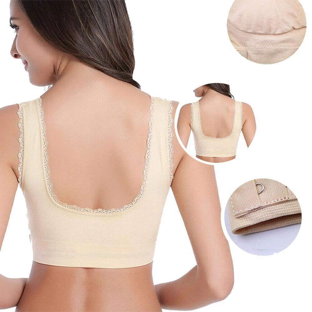 Front Cross Side Buckle Lace Bra - Image 8