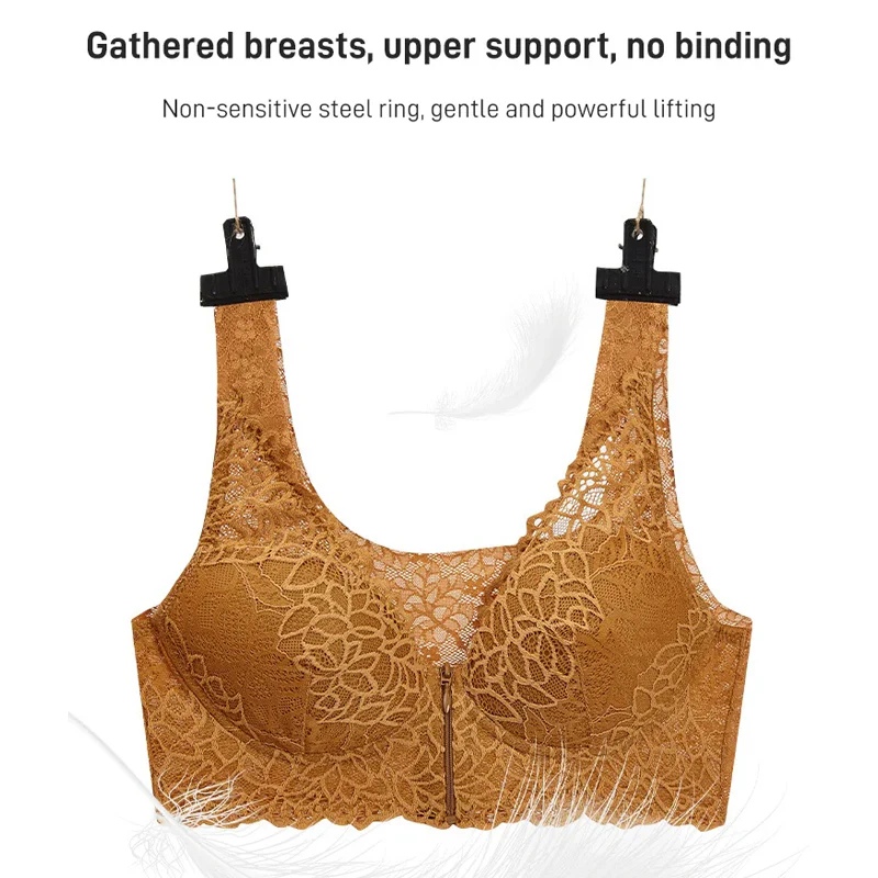 Front Zipper Sexy Lace Bra - Image 11