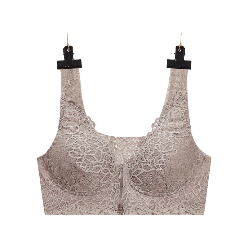Front Zipper Sexy Lace Bra - Image 20