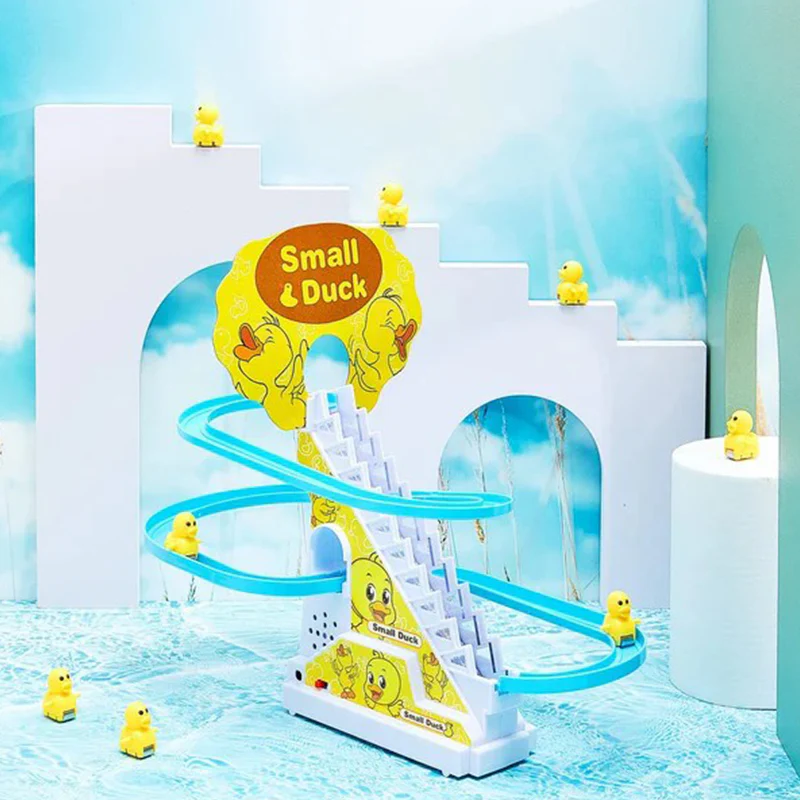 Funny Automatic Stair-Climbing Ducklings Cartoon Race Track Set - Image 6