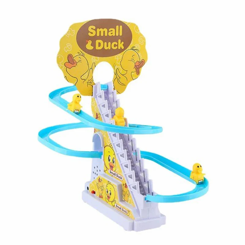 Funny Automatic Stair-Climbing Ducklings Cartoon Race Track Set - Image 7