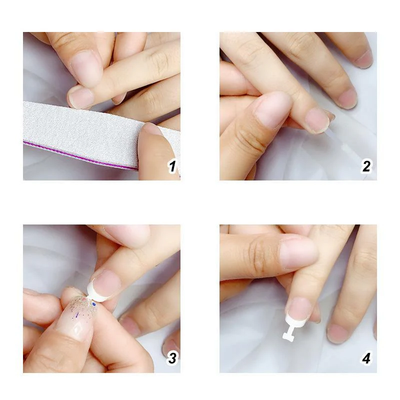 Glue-On French Manicure Nails Kit (100 pcs) - Image 9
