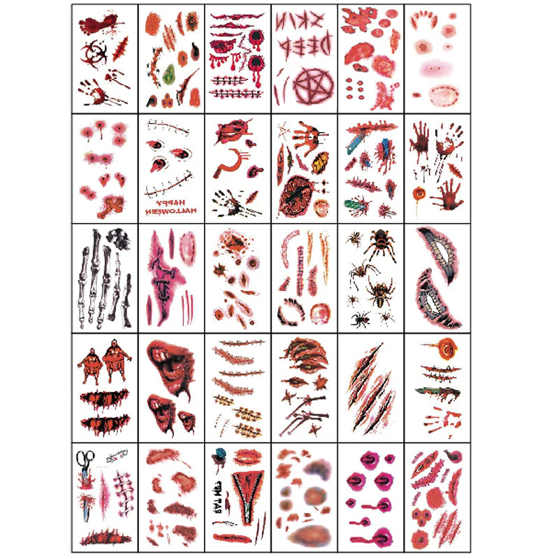 Halloween Prank Makeup Temporary Tattoo - Image 14