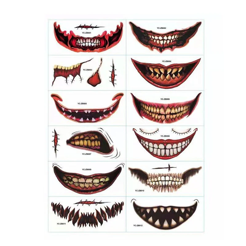 Halloween Prank Makeup Temporary Tattoo - Image 15