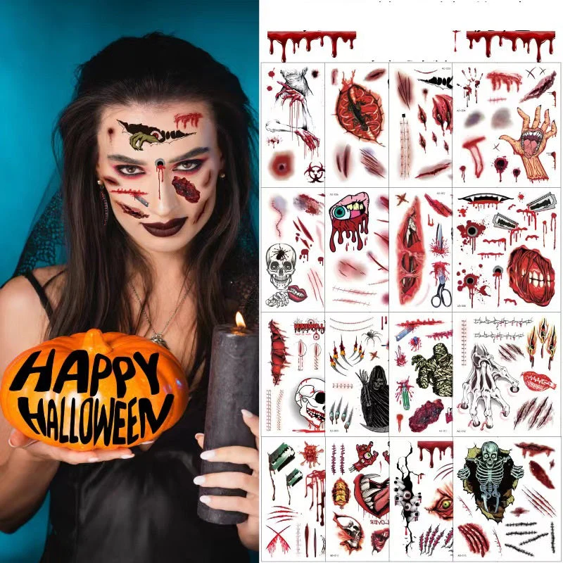 Halloween Prank Makeup Temporary Tattoo - Image 2