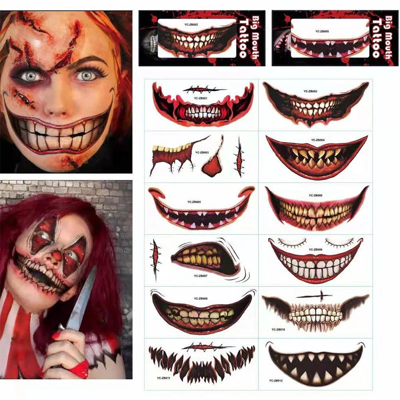 Halloween Prank Makeup Temporary Tattoo - Image 3