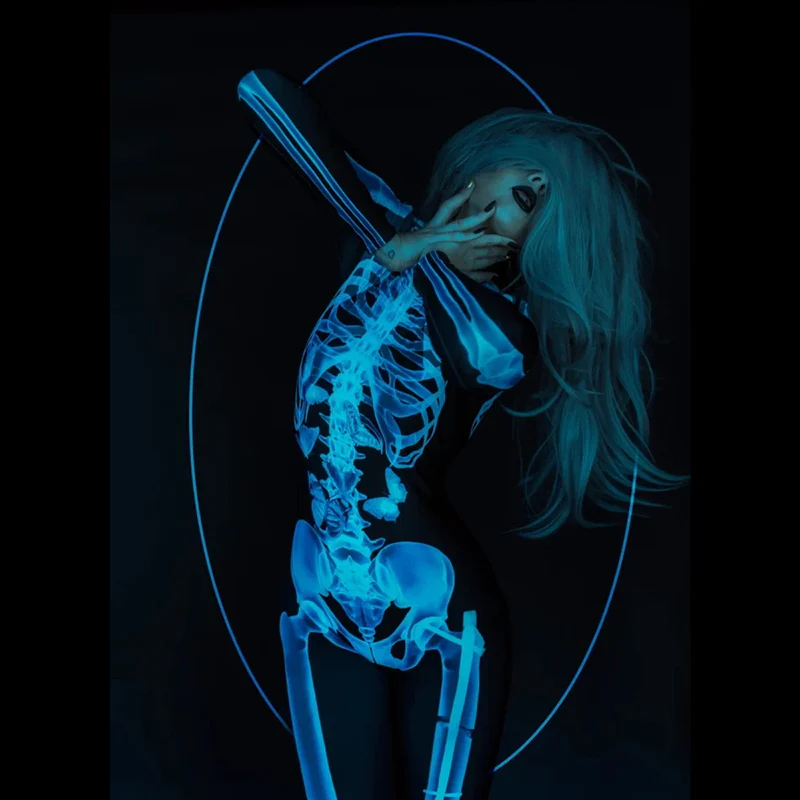 Halloween Sexy Skull Bodysuit - Image 3