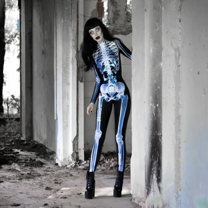 Halloween Sexy Skull Bodysuit - Image 6