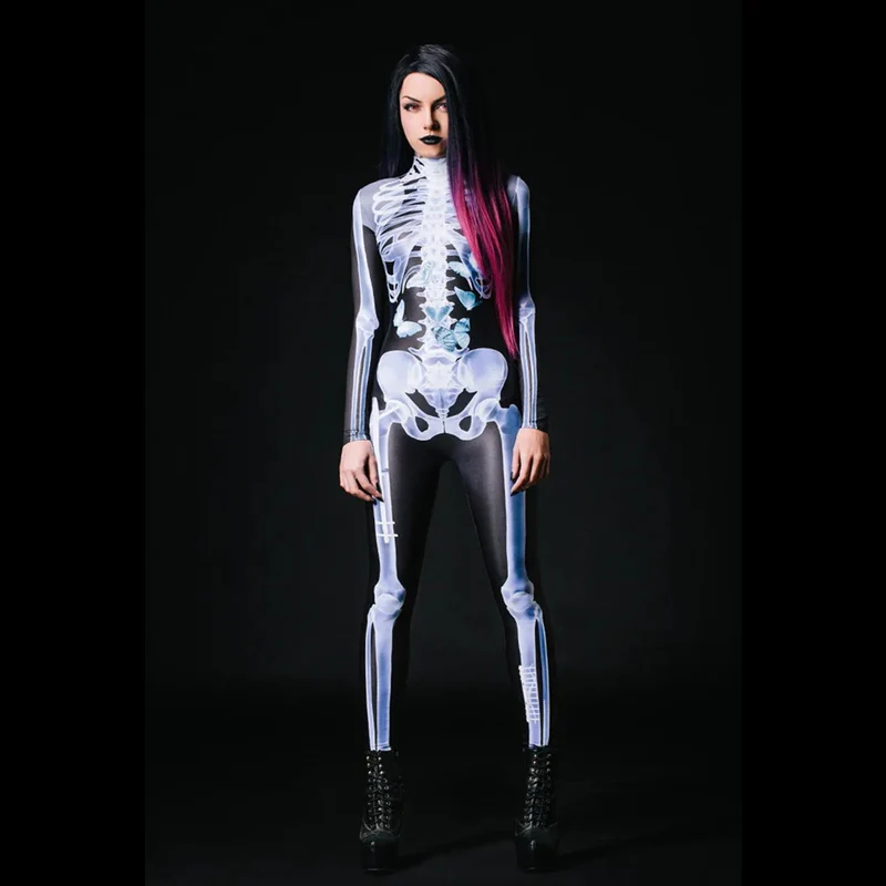 Halloween Sexy Skull Bodysuit - Image 7