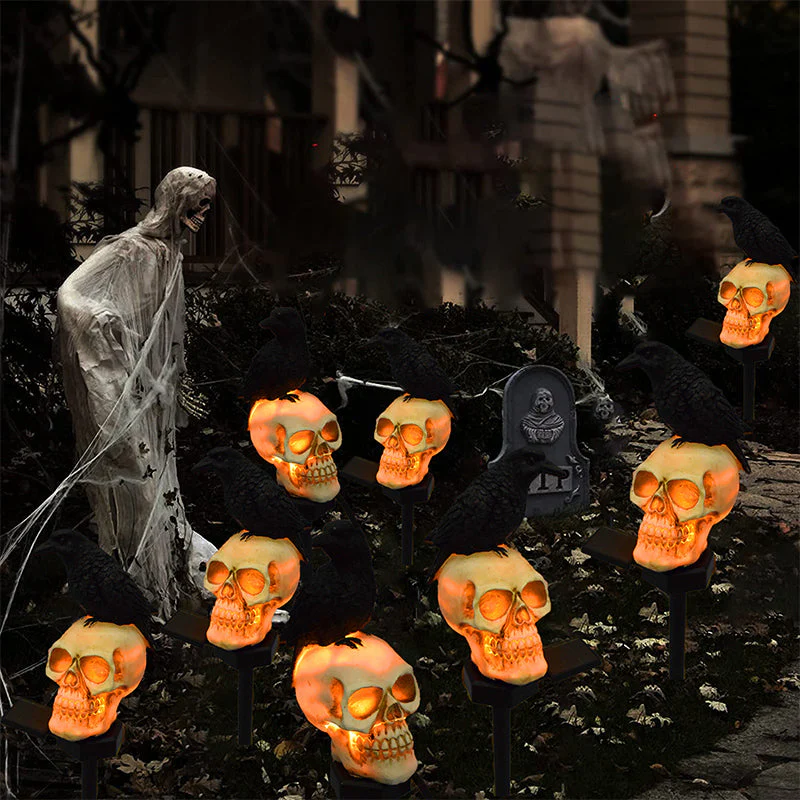 Halloween Solar Skull Crow Decorative Lights - Image 10