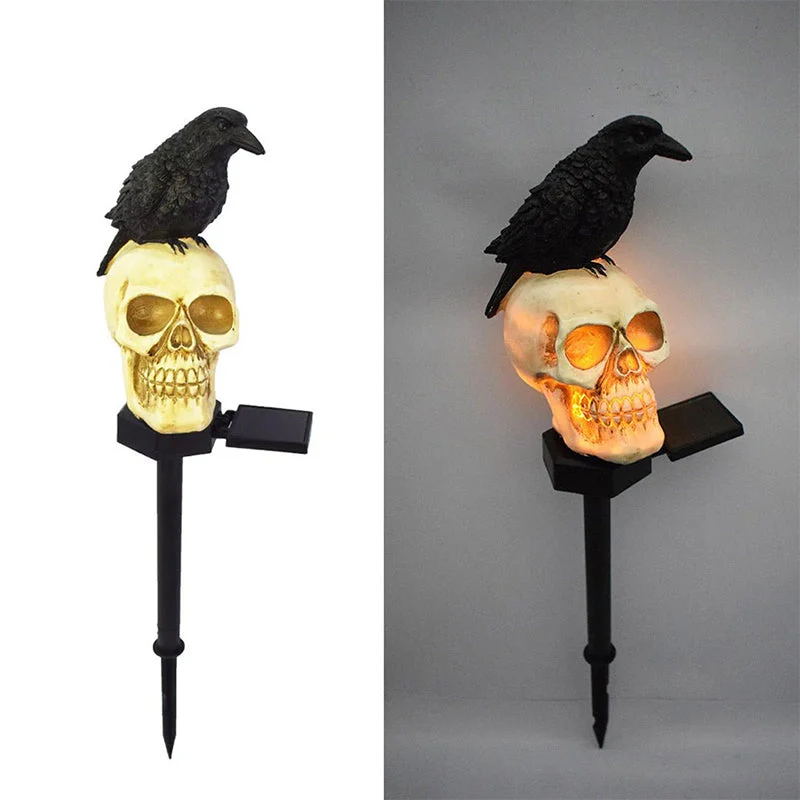 Halloween Solar Skull Crow Decorative Lights - Image 12