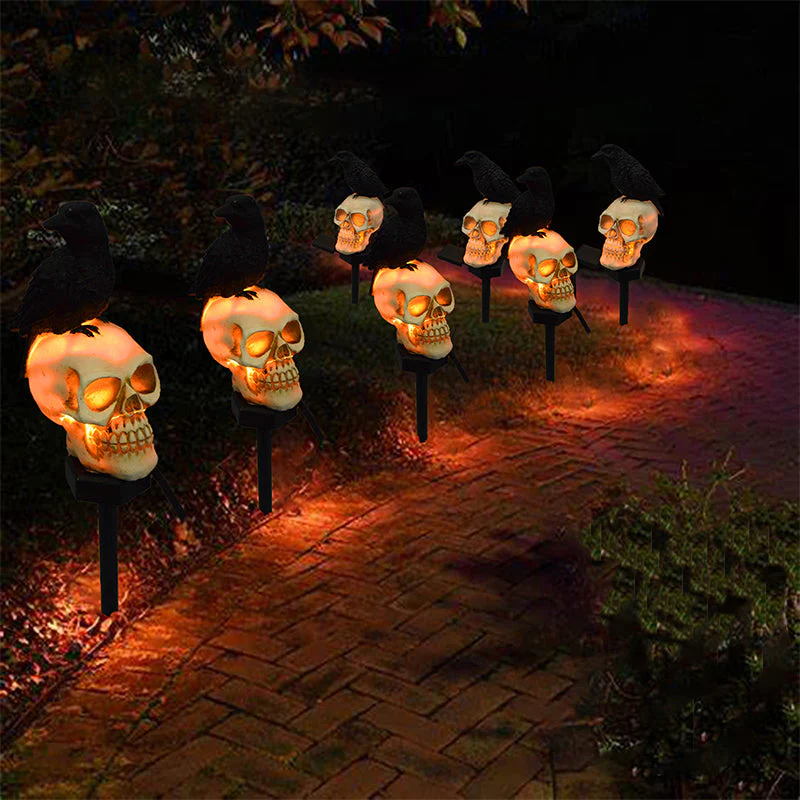 Halloween Solar Skull Crow Decorative Lights - Image 6