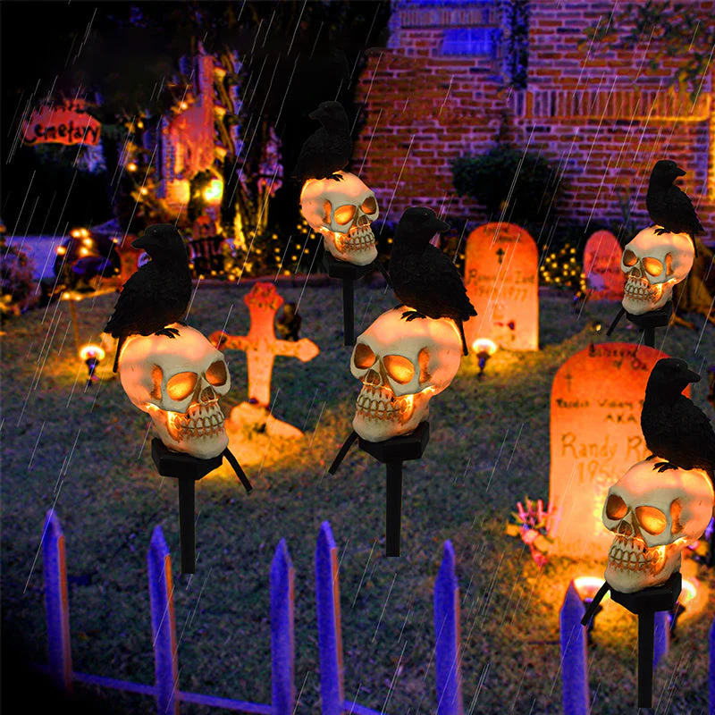 Halloween Solar Skull Crow Decorative Lights - Image 7