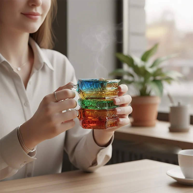 Hand-painted Book Coffee Cup - Image 3