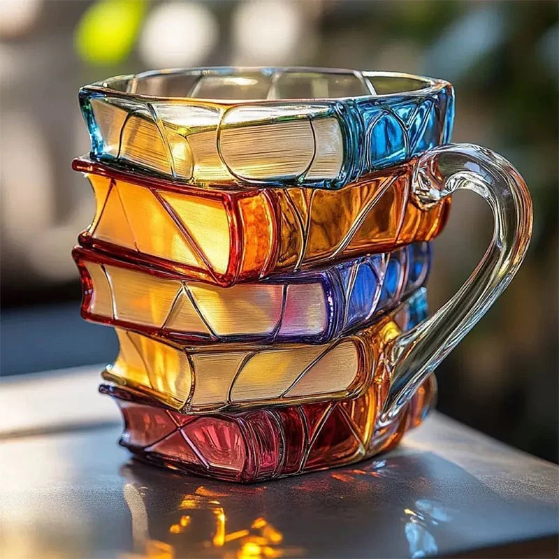 Hand-painted Book Coffee Cup - Image 4