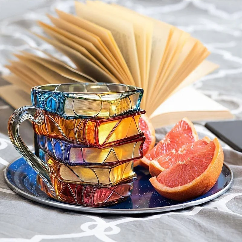 Hand-painted Book Coffee Cup - Image 8