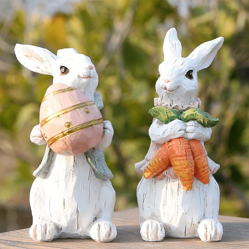 Handmade Easter Rabbit Figurines - Image 3