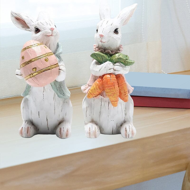 Handmade Easter Rabbit Figurines - Image 6
