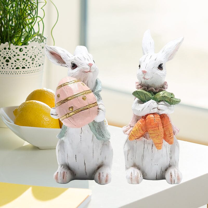 Handmade Easter Rabbit Figurines - Image 8