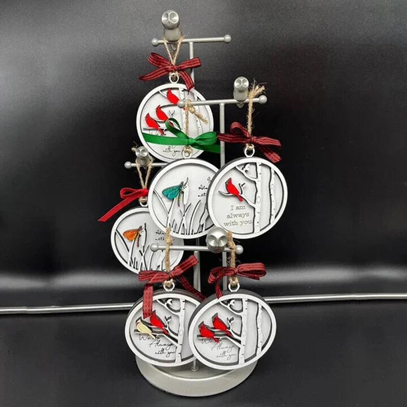 Handmade Memorial Ornament with Cardinals - Image 2