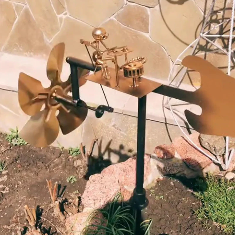 Handmade Metal Drummer Windmill - Image 5