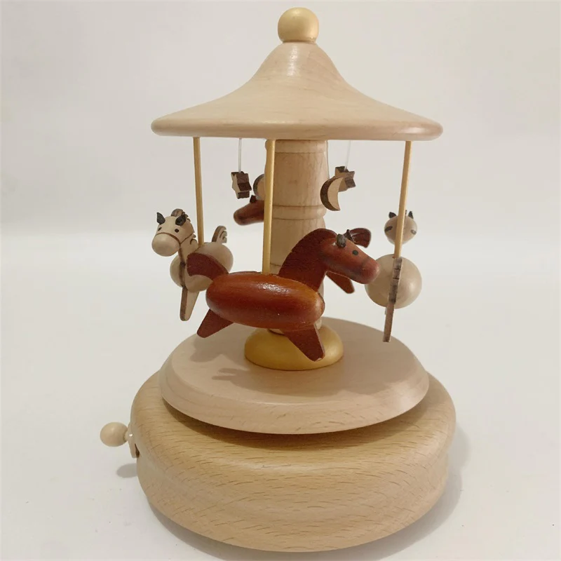 Handmade Wooden Rotating Music Boxes - Image 5