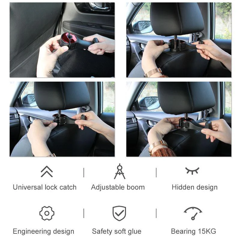 Headrest Bracket Car Hook - Image 5