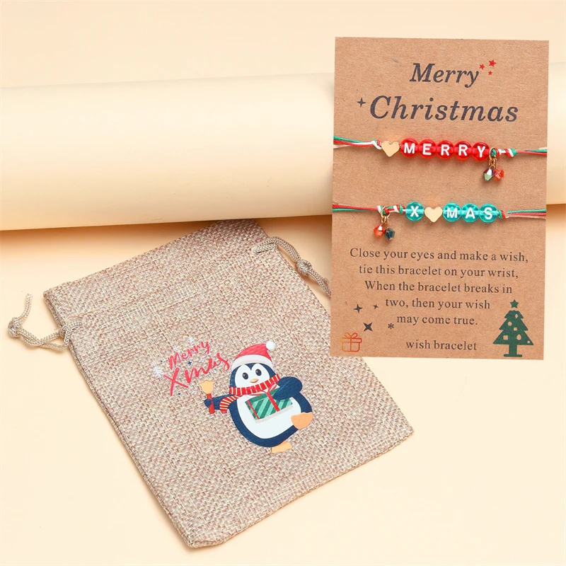 Heart Letter Merry Christmas Pendant Bracelet - Image 4