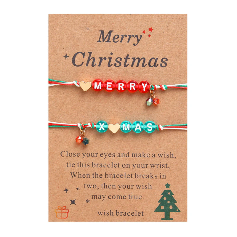 Heart Letter Merry Christmas Pendant Bracelet - Image 5