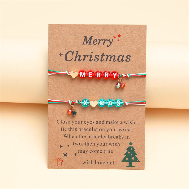 Heart Letter Merry Christmas Pendant Bracelet - Image 6