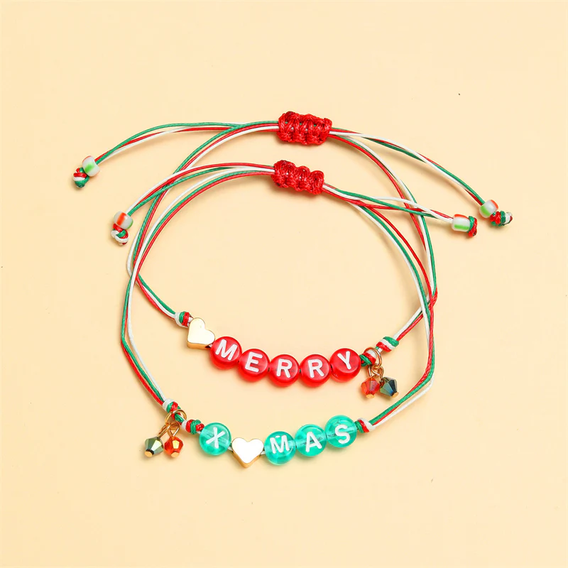 Heart Letter Merry Christmas Pendant Bracelet - Image 7