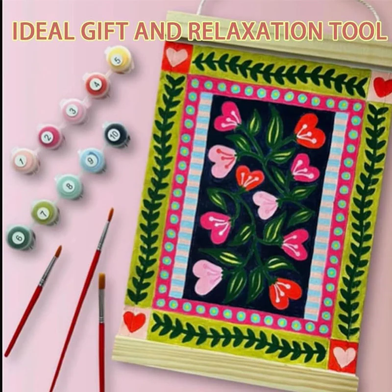 Hearts in Full Bloom Paint by Number Kit - Image 2