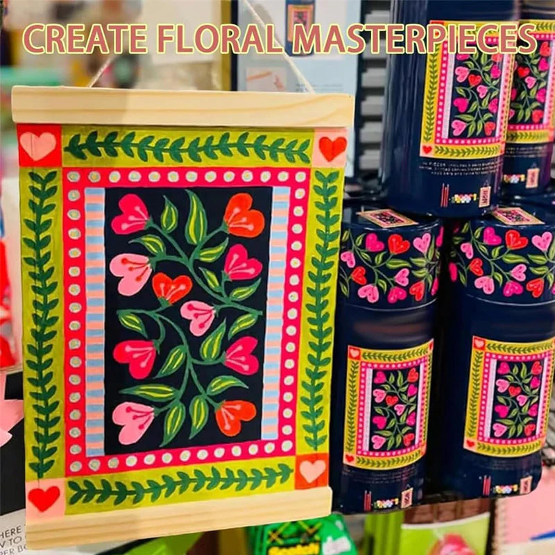 Hearts in Full Bloom Paint by Number Kit - Image 4