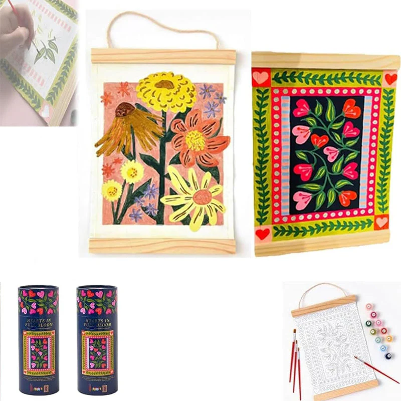 Hearts in Full Bloom Paint by Number Kit - Image 5