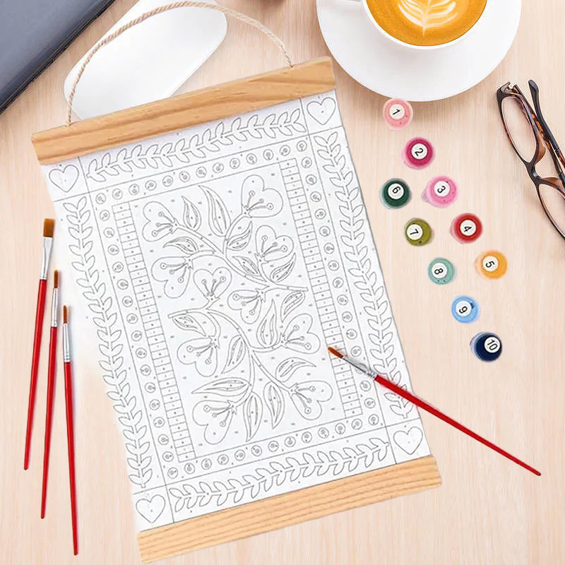 Hearts in Full Bloom Paint by Number Kit - Image 6