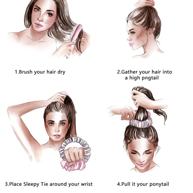 Heatless Hair Curling Double Scrunchie - Image 10