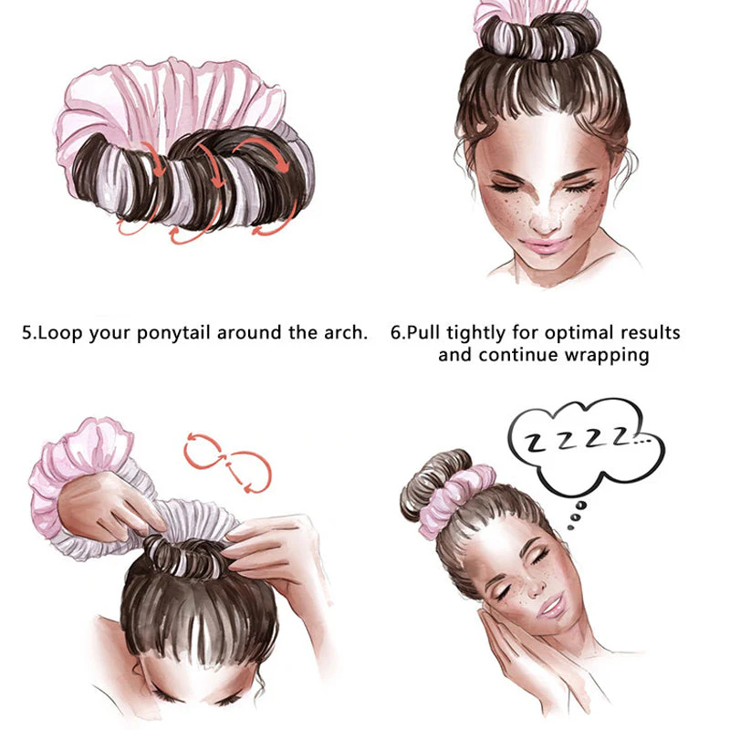 Heatless Hair Curling Double Scrunchie - Image 11