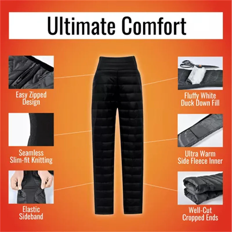High Waist Light Down Pants - Image 4