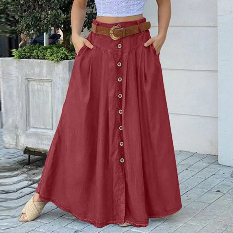 High Waist Pocket Casual Dress - Image 3