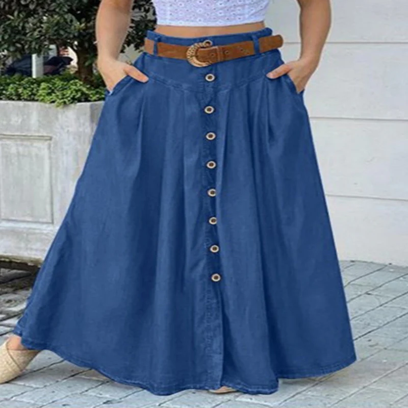 High Waist Pocket Casual Dress - Image 4