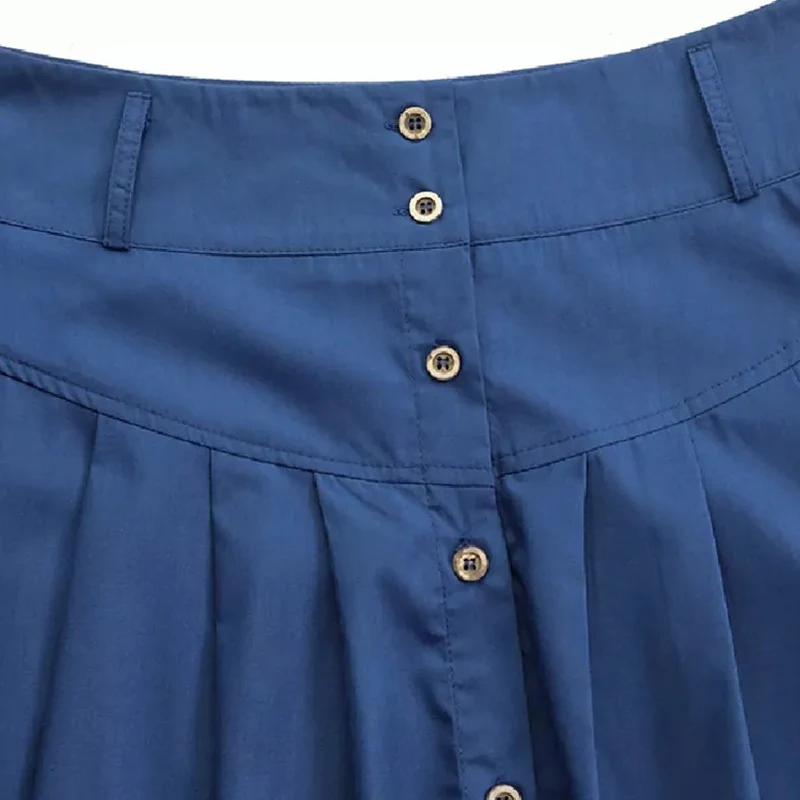 High Waist Pocket Casual Dress - Image 7