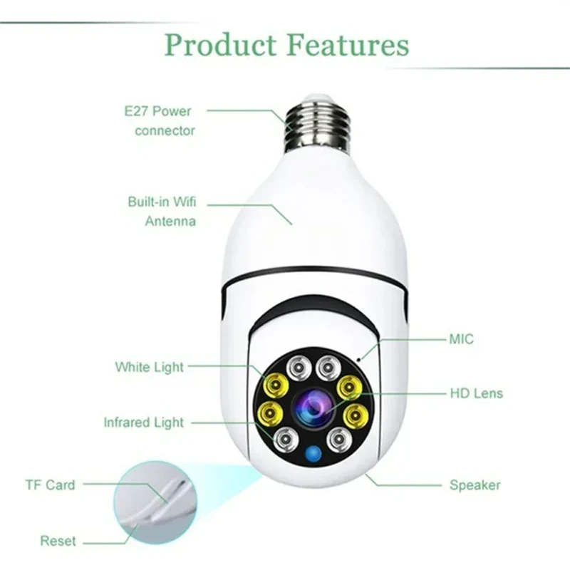 Home Light Bulb Camera ( TF card not included) - Image 10