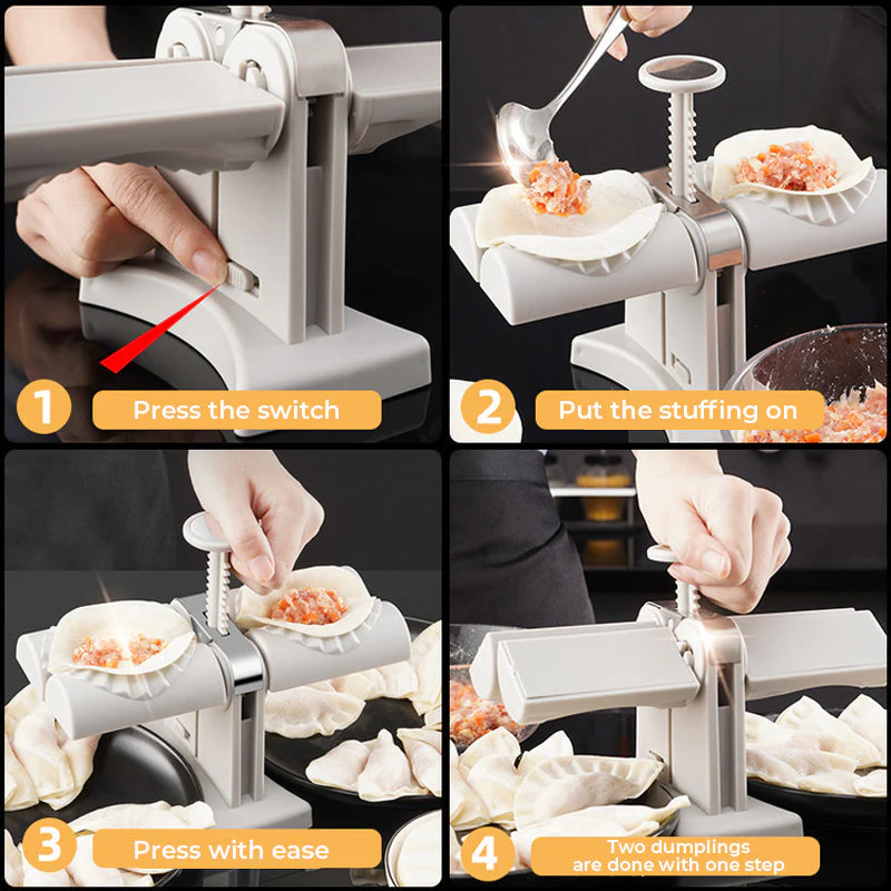 Household Double Head Automatic Dumpling Maker Mould - Image 6